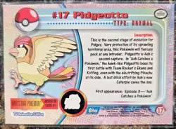1999 Pokemon Topps Pidgeotto 17 Ungraded NM or Better - Image 2