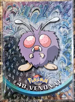 1999 Pokemon Topps RAINBOW FOIL Venonat 48 Ungraded NM or Better - Image 1