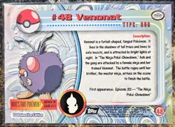 1999 Pokemon Topps RAINBOW FOIL Venonat 48 Ungraded NM or Better - Image 2