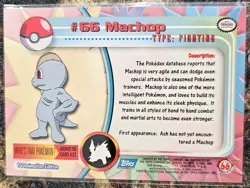 1999 Pokemon Topps Machop 66 Ungraded NM or Better - Image 2