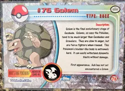 1999 Pokemon Topps Golem 76 Ungraded NM or Better - Image 2
