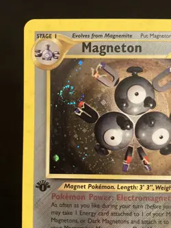 Magneton 10/64 Holo Rare 1st Edition Pokemon Neo Revelation LP - Swirl - Image 2
