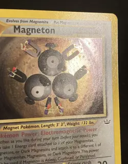Magneton 10/64 Holo Rare 1st Edition Pokemon Neo Revelation LP - Swirl - Image 5