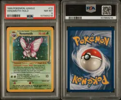 1999 POKEMON JUNGLE #13 VENOMOTH-HOLO PSA 8 - Image 3
