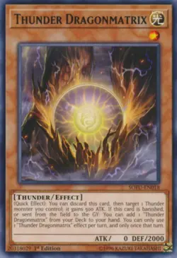 1x (NM) Thunder Dragonmatrix - SOFU-EN018 - Rare - 1st Edition YuGiOh - Image 1