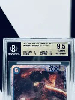 2023 One Piece Paramount War Monkey D Luffy SR BGS 9.5 - Image 2