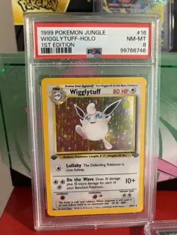 1999 Pokemon Jungle Wigglytuff Holo PSA 8 Mint First 1st Edition Rare Card No 16 - Image 1
