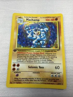 Pokemon TCG Machamp Base Set 8/102 Holo 1st Edition Lp Holo Rare - Image 1
