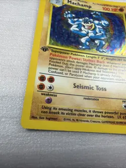 Pokemon TCG Machamp Base Set 8/102 Holo 1st Edition Lp Holo Rare - Image 2