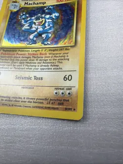 Pokemon TCG Machamp Base Set 8/102 Holo 1st Edition Lp Holo Rare - Image 3