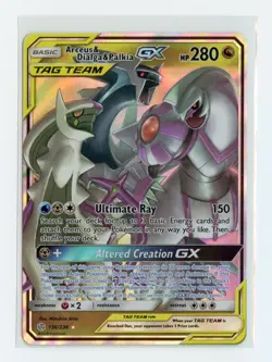 Arceus & Dialga & Palkia GX 156/236 Ultra Rare SM - Cosmic Eclipse Pokemon TCG - Image 1