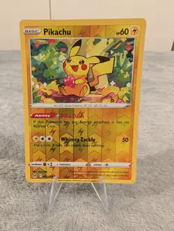 Pikachu 052/196 | Lost Origin | Reverse Holo Rare | 2022 | Pokemon TCG | NM - Image 1