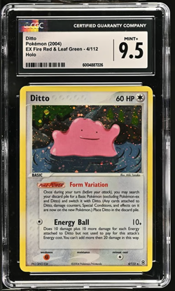Ditto 2004 Holo EX Fire Red & Leaf Green 4/112 CGC 9.5 MINT+ - Image 1