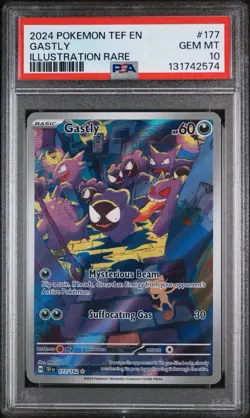 GASTLY 177/162 PSA 10 TEMPORAL FORCES ILLUSTRATION RARE POKEMON CARD ENGLISH - Image 1