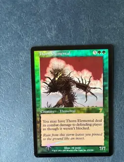 MTG FOIL 7TH EDITION THORN ELEMENTAL NM MAGIC THE GATHERING ENGLISH GREEN RARE - Image 3