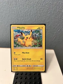 Pokemon Pikachu 4/12 2018 Hologram Card Rare - Image 1