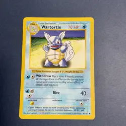 Pokemon TCG Wartortle Base Set Shadowless Uncommon Card 42/102 LP NM Condition - Image 3