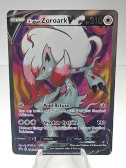 Pokemon Hisuian Zoroark V SWSH297 Black Star Promo Full Art Holo - Image 1