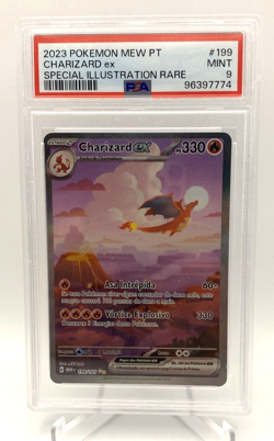 PORTUGESE Charizard EX 199/165 SIR Pokemon SV 151 PSA 9 MINT PORTUGESE **READ** - Image 1