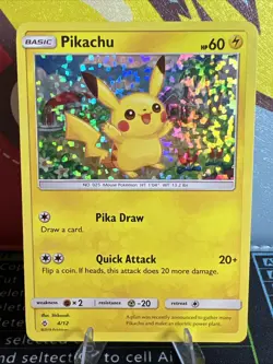 Pokemon TCG - 2018 Pikachu 4/12 - McDonald's Promo Holofoil - LP - Image 3