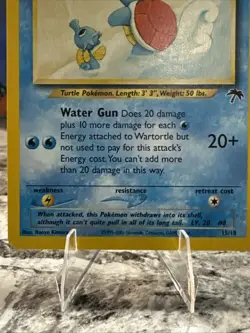 Pokemon TCG Wartortle Card 15/18 Southern Islands Promo - Image 2