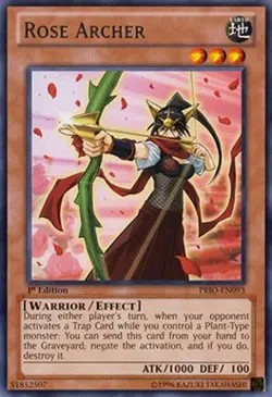 1x (NM) Rose Archer - PRIO-EN093 - Rare - 1st Edition YuGiOh - Image 1
