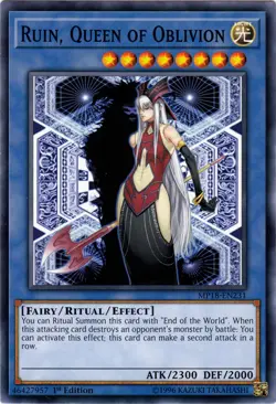 1x (NM) Ruin, Queen of Oblivion - MP18-EN231 - Common - 1st Edition YuGiOh - Image 1