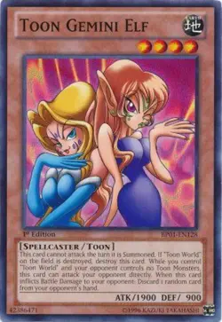 1x (P) Toon Gemini Elf - BP01-EN128 - Common - Unlimited Edition YuGiOh - Image 1