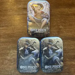 One Piece TCG Tin Pack Set Vol. 2 (TS-02, OP13) New Factory Sealed Set Of 3 - Image 1