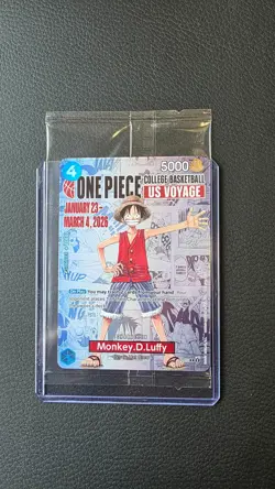 One Piece Card Game P-055 Monkey D. Luffy US Voyage Promo SEALED SJU V. Xavier - Image 1