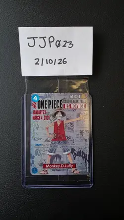 One Piece Card Game P-055 Monkey D. Luffy US Voyage Promo SEALED SJU V. Xavier - Image 4