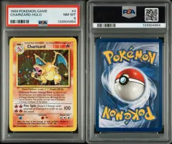 1999 POKEMON GAME #4 CHARIZARD-HOLO Base Set 4/102 PSA 8 NM-MT - Image 3