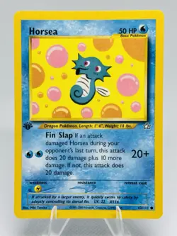 Horsea 62/111 1st Edition Neo Genesis 2000 Pokemon Card WotC - NM - Image 1