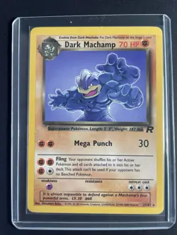 Pokemon Team Rocket Dark Machamp TCG Card 27/82 Non-Holo WOTC NM - Image 1