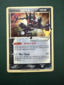 Pokemon TCG Greninja Star SWSH144 Celebrations Blackstar Promo Shiny Holo Card - Image 1