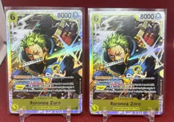 (2) One Piece Roronoa Zoro ST29-014 SR Card Egghead Starter Deck English - Image 1