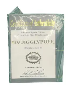 Pokemon Jigglypuff 23K Gold Plated Trading Card with COA 1999 - Image 5