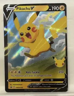 Pokemon Pikachu V Promo SWSH: Sword & Shield Promo Cards SWSH143 NM - Image 1