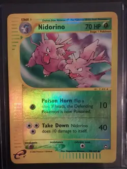 2002 Nidorino 55/147 Aquapolis Pokemon Card - Image 1