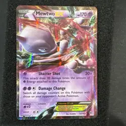 Pokemon Mewtwo EX Ultra Rare Holo TCG Card 62/162 XY Breakthrough - Image 1