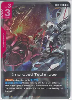 Improved Technique - GD03-109 R Gundam Card Game - Near Mint/Mint - Image 1