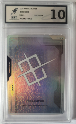 GUNDAM RESOURCE CARD - EDITION BETA 2024 - R-001 - RKT GRADED - Image 1