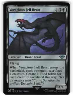 Voracious Fell Beast #113 (NM) (Foil) LTR MTG Magic - Image 1