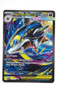 Mega Sharpedo ex 127/094 Special Illustration SIR Pokemon Phantasmal Flames NM - Image 1