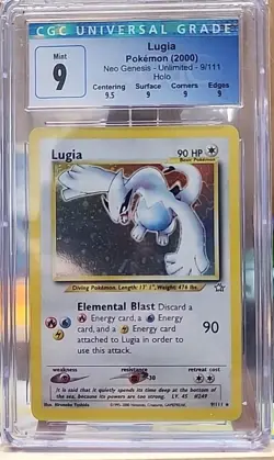 CGC 9 2000 Pokemon Lugia Unlimited Holo Neo Genesis 9/111 - Image 1