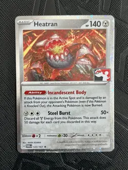 Pokemon TCG Heatran 123/167 Prize Pack Series Cosmos Holo (English) - NM - Image 3
