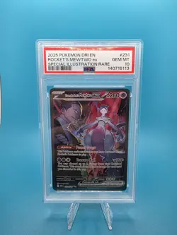 Pokemon 2025 Team Rocket's Mewtwo ex 231/182 SIR Destined Rivals GEM MINT PSA 10 - Image 1