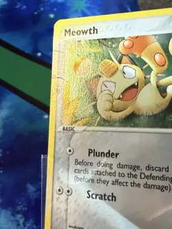 2003 Pokemon TCG Meowth Black Star Promo 013 Holo Nintendo E-Reader Series SWIRL - Image 3