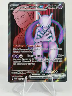 Pokemon TCG Team Rockets Mewtwo EX 213/182 Full Art English NM - Image 1