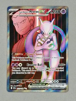Pokemon TCG Team Rockets Mewtwo EX 213/182 Full Art English NM - Image 3